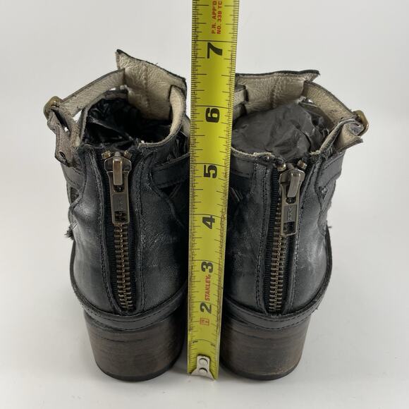 Freebird By Steven Stair Distressed Leather Womens Ankle Boots Size 6 Black - Picture 6 of 11